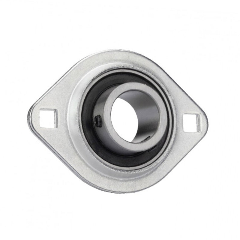 SBPFL207-23 Oval 2 Bolt Pressed Steel Bearing Housing with 1-7/16 inch insert