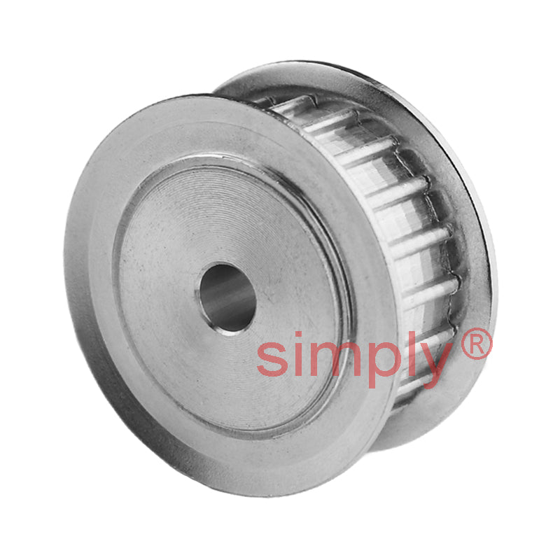 Drive-Flex Aluminium Pilot Bore T5 Timing Pulley with Flanges 5mm Pitch 19 Tooth for 25mm Wide Belts