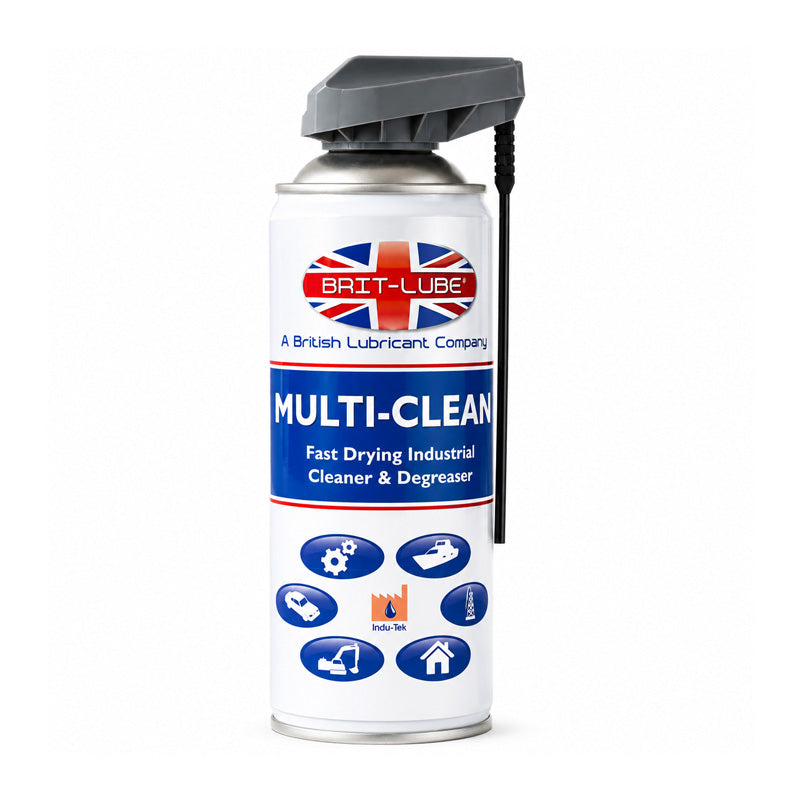 Brit-Lube Multi-Clean for Degreasing of Metal Components Aerosol Spray 400ml