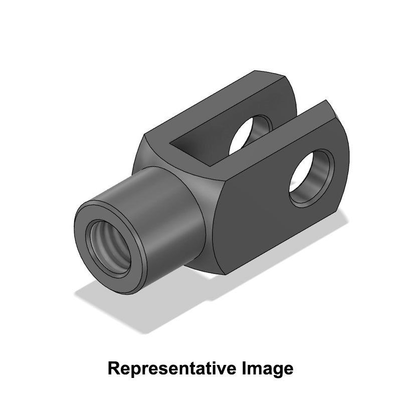 Chiavette G14X28FG Right Hand Female Steel Clevis 14mm Bore 28mm Base / Bore Center M14x1.5 Thread - Allow 7-10 Days