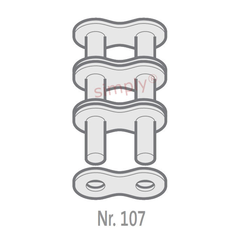 Renold SD 24B-3-NO107 BS Triplex Chain Outer Link To Be Riveted 1-1/2 inch Pitch
