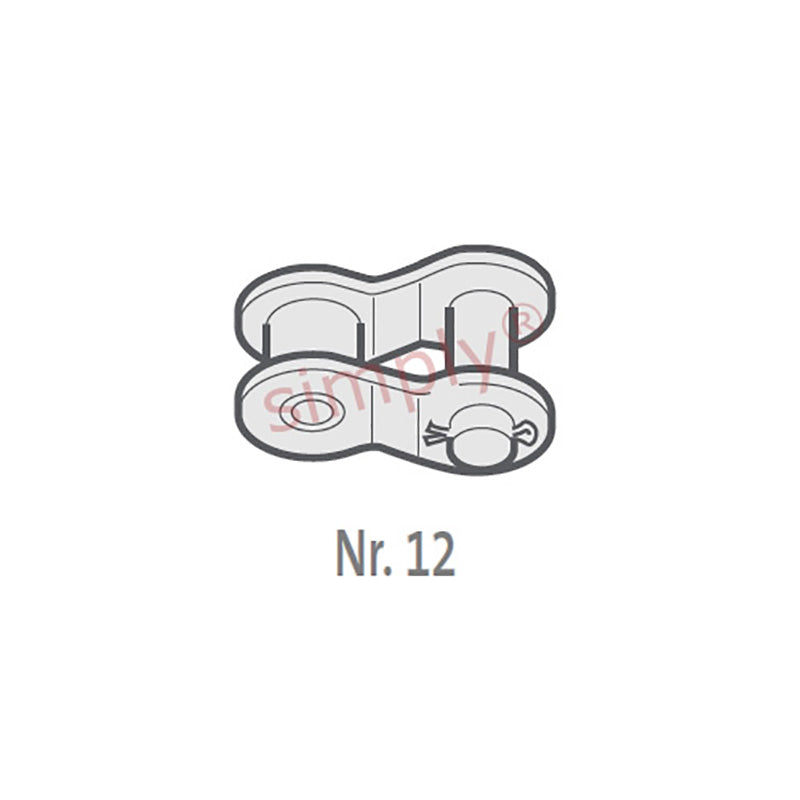 Branded 28B-1-NO12 BS Simplex Chain Single Cranked Cottered Link 1-3/4 inch Pitch
