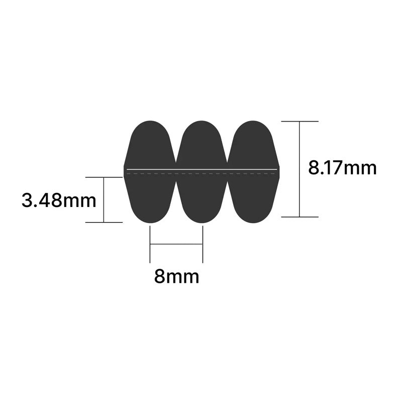 DD1200-8M-50 Continental Double-Sided Timing Belt 50mm Wide 8mm Pitch 150 Teeth