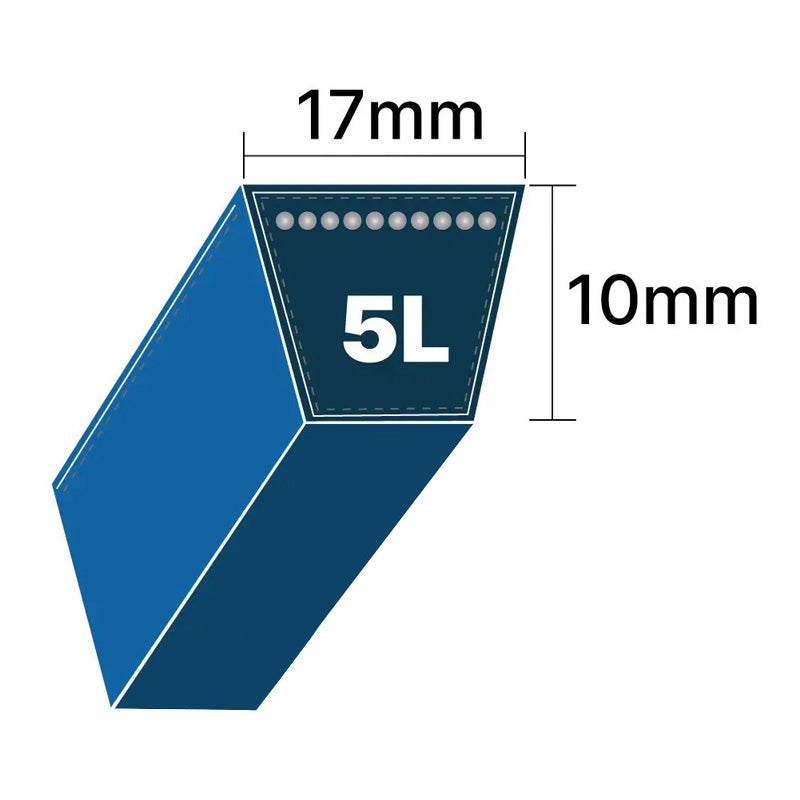 Pix DRY-5L250K 5L Section 17x10mm Blue Cotton Dry Cover Kevlar Re-inforced Mower Wrapped V-Belt