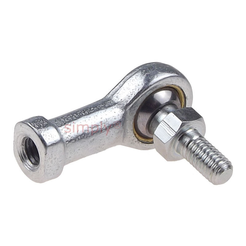 Branded FBL-M12S Left Hand Metric Steel / Bronze Lined Maintenance Required Studded Female Rod End M12x1.75 Thread