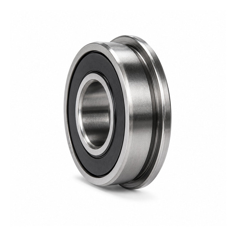 SF68002RS Budget Rubber Sealed Stainless Steel Flanged Thin Section Deep Groove Ball Bearing 10x19x5mm