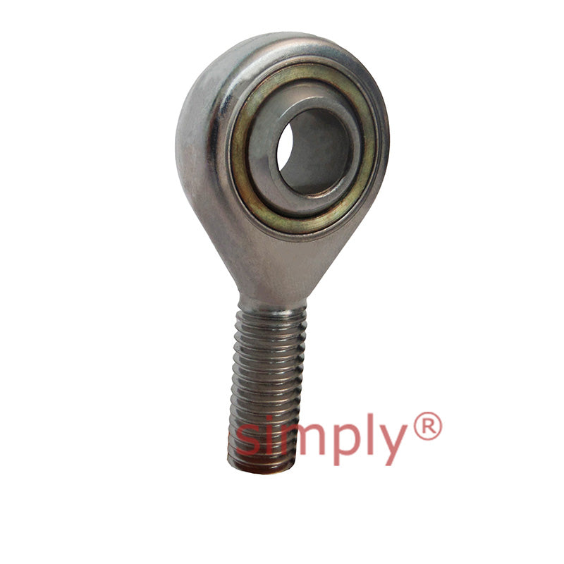 Fluro GARSW14 Right Hand Stainless Steel / PTFE Lined Maintenance Free Male Plain Rod End M14 Thread