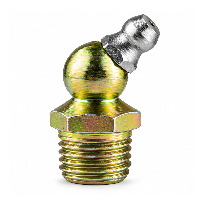 M8x1.25 Metric Tapered Hardened Mild Steel Zinc Plated 45 deg Hydraulic Grease Nipples - Pack of 500