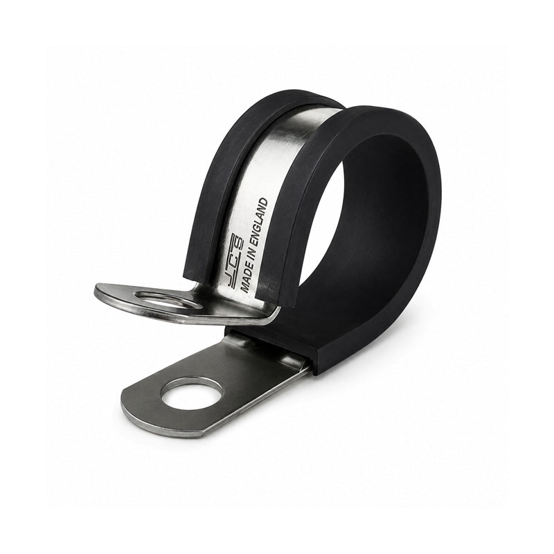 JCS PCSH19 Hi-Temp Stainless Steel P-Clip with TPE Liner Band 19mm Closed Diameter