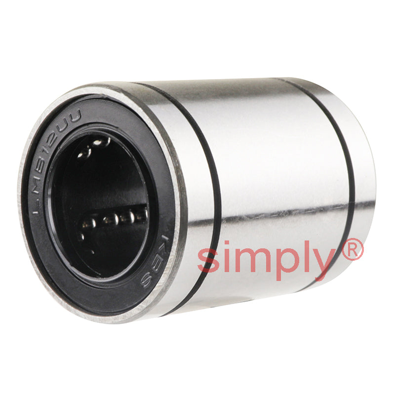 LMB12UU Imperial Closed Linear Ball Bushing with Rubber Seals 0.75x1.25x1.625 inch