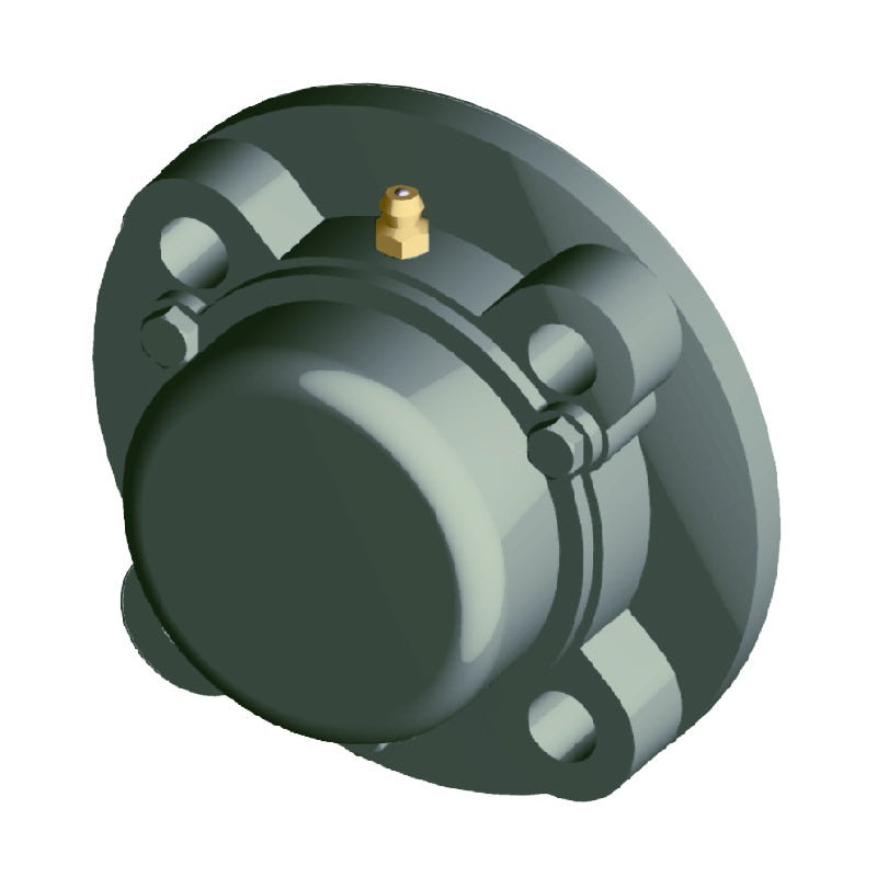 NTN M-CM-UCFC205-100D1 Imperial Four Bolt Cast Iron Round Flanged Housing with 1 inch Insert with Cast Iron Cover - Closed Version - Allow 2-3 Days