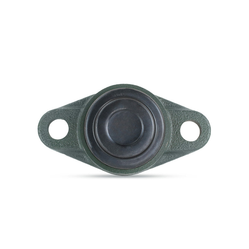 NTN SM-UCFL206D1 Metric Two Bolt Oval Cast Iron Flange Housing with 30mm Bore Insert with Steel Plate Cover - Closed Version - Allow 2-3 Days