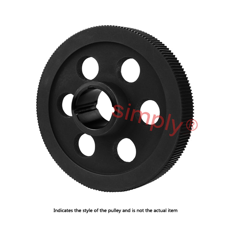 Drive-Flex PC14M-140S-37 - 14mm Pitch 140 Tooth Polychain and Synchrochain Cast Iron Taper Bore Timing Belt Pulley for 37mm Wide Belts