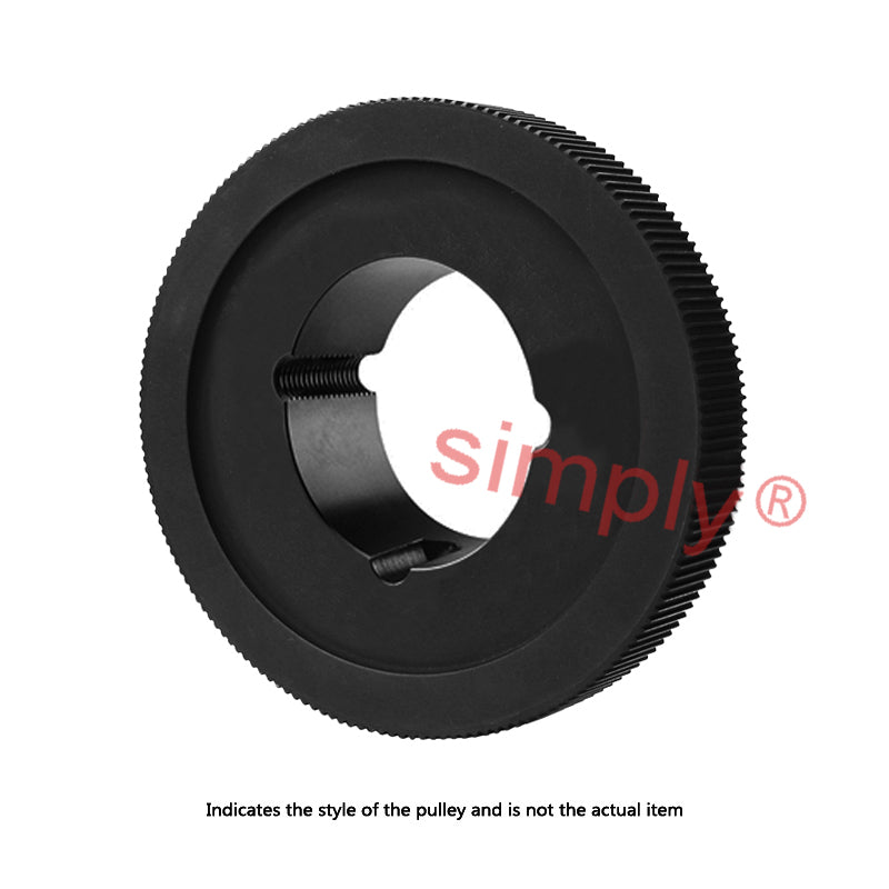 Drive-Flex PC8M-75S-62 - 8mm Pitch 75 Tooth Polychain and Synchrochain Steel Taper Bore Timing Belt Pulley for 62mm Wide Belts
