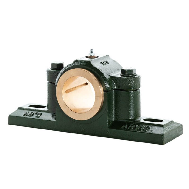 Major Brand SX75M Metric Split Cast Iron Two Bolt Pillow / Plummer Block Housing with 75mm Bore Gunmetal Bush Insert - Allow 3-4 Weeks