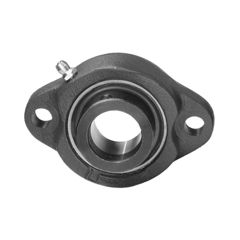 SALF205 Metric Two Bolt Cast Iron Oval Housing with 25mm Bore Eccentric Collar Insert