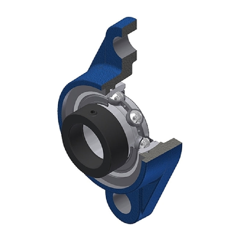 SNR ESFL210N Metric Two Bolt Cast Iron Oval Housing with 50mm Bore Eccentric Collar Insert - Allow 2-3 Days