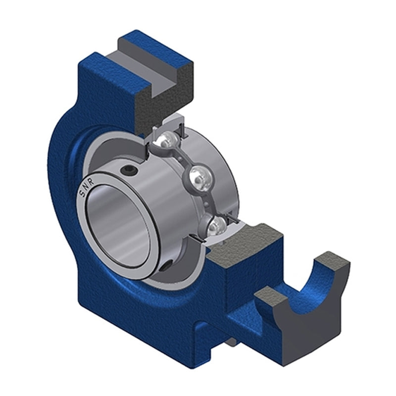 SNR UCT309 Metric Cast Iron Take Up Unit with 45mm Bore Bearing Unit - Allow 2-3 Days