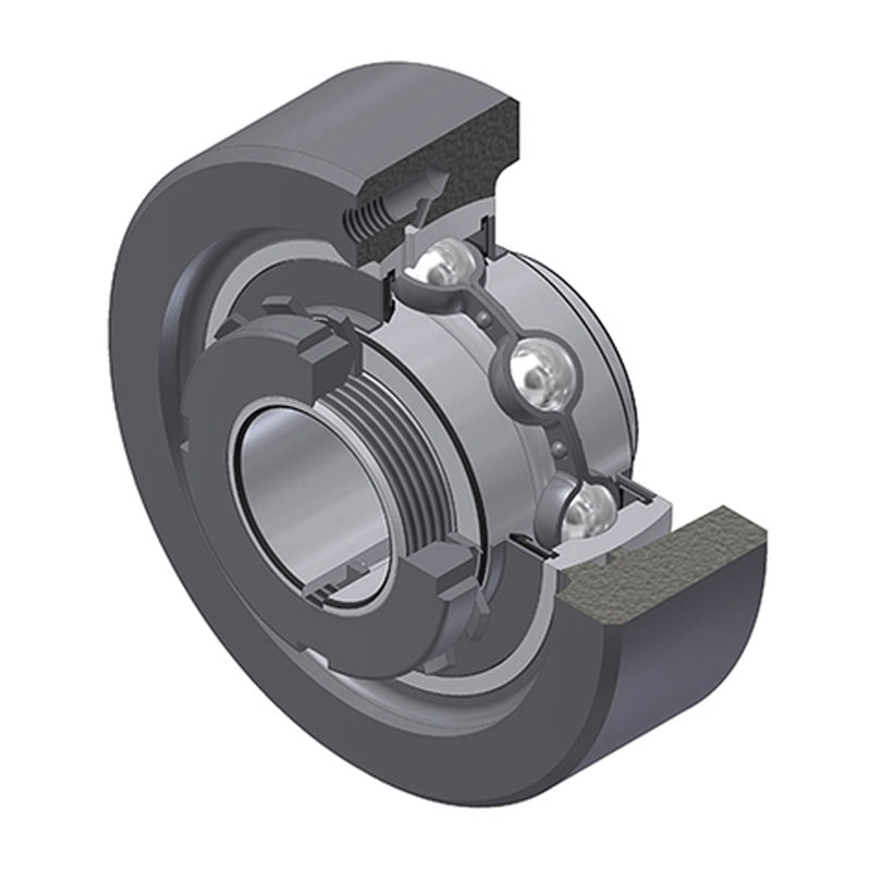 SNR UKC210H Metric Cast Iron Cartridge Unit with Adaptor Sleeve Mounted and 45mm Bore Insert 31mm Outside Dia - Allow 2-3 Days