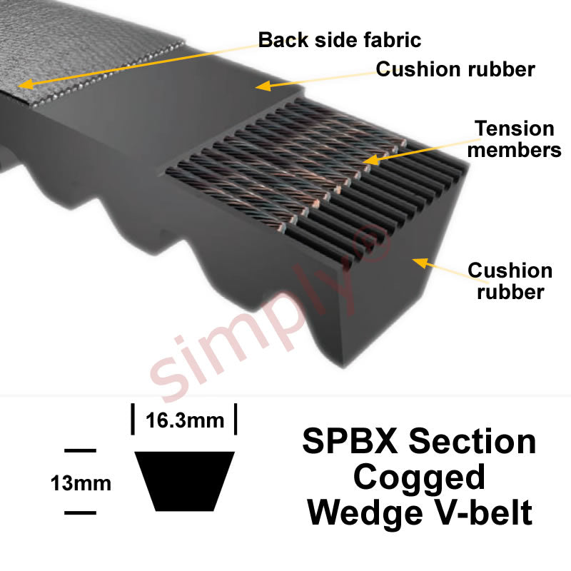 SWR XPB2430 XPB-Section Cogged V-Belt - Allow 1-2 Days - Contact Us For Faster Delivery