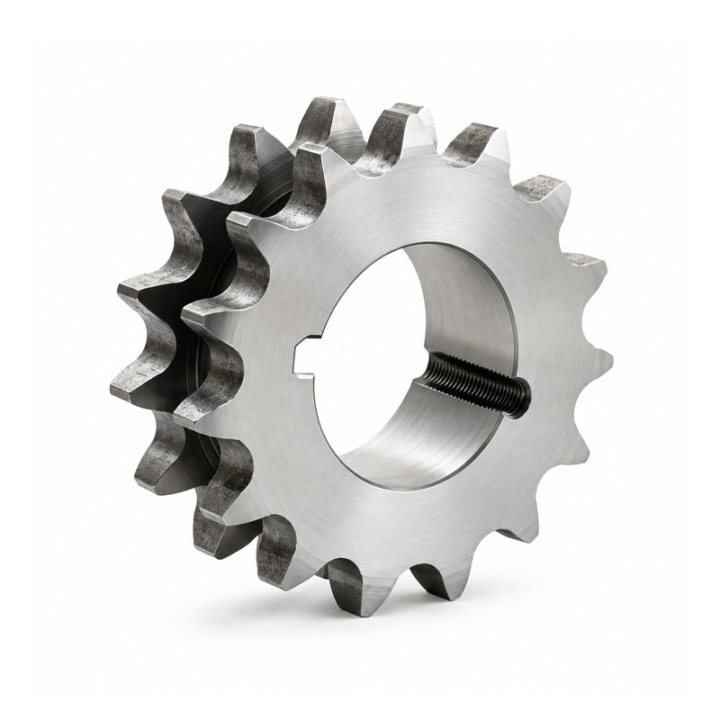 Drive-Flex 19 Tooth 08B Tapered Bore Double Simplex Sprocket for 1/2 inch Pitch Chain - Allow 2-3 Days