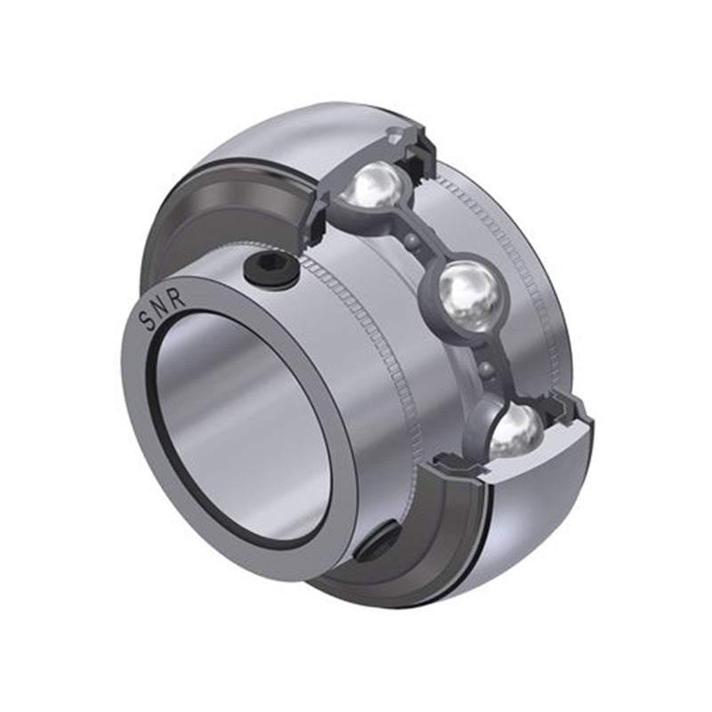 SNR UC206AGR Metric Full Width Spherical Outer Agricultural Bearing Insert 30mm Bore 62mm Outside Diameter with Grub Screws - Allow 2-3 Days