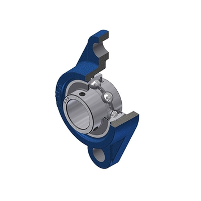 SNR USFL206-18 Imperial Two Bolt Oval Cast Iron Flange Housing with 1-1/8 inch Bore Insert - Allow 2-3 Days