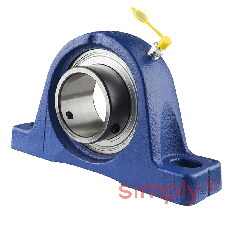 SNR USPE205 Metric Cast Iron Two Bolt Pillow / Plummer Block Housing with 25mm Bore Insert - Allow 2-3 Days