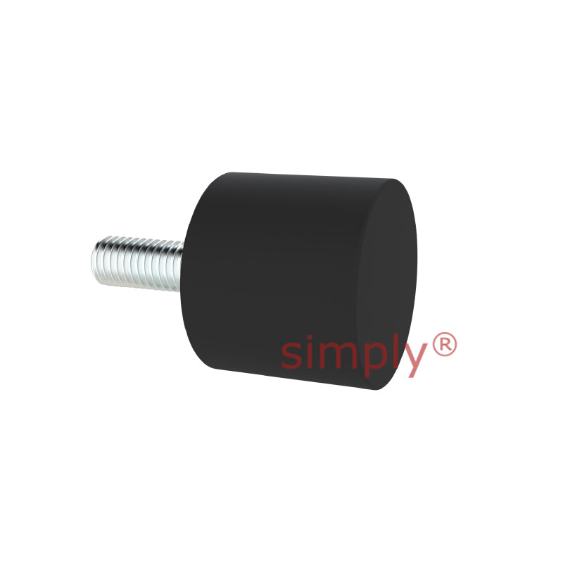 High-Performance Male Rubber Cylindrical Bump Stop 15x8mm M4 Thread