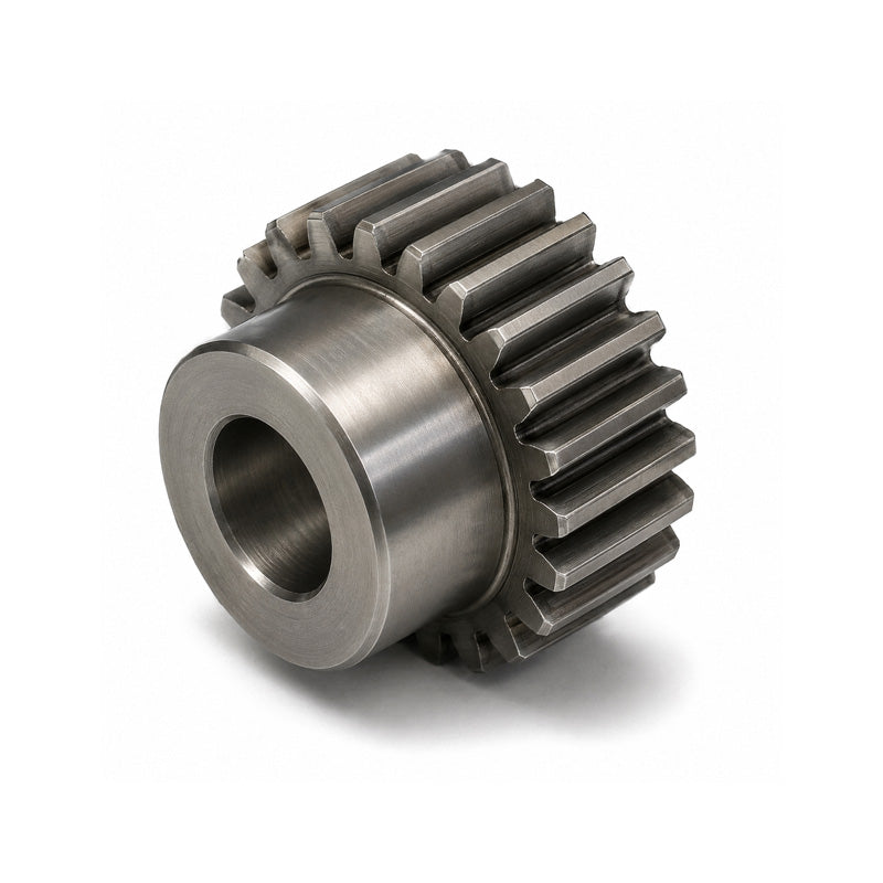 SS08/70B-10 Metric EN8 Spur Gear 70 Tooth 0.8 Mod Pilot Bored 12mm Or Smaller (H8)