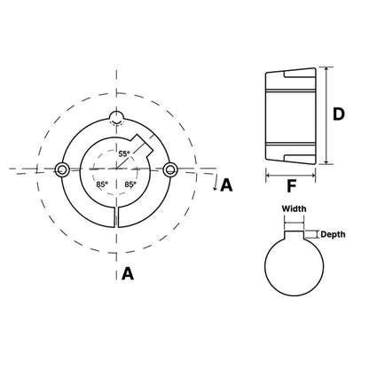 1310-3/4 Tapered Locking Bush with 3/4 inch Bore