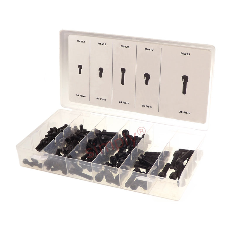 155 Piece Metric Hex Head Allen Cap Bolt / Screw Assortment 