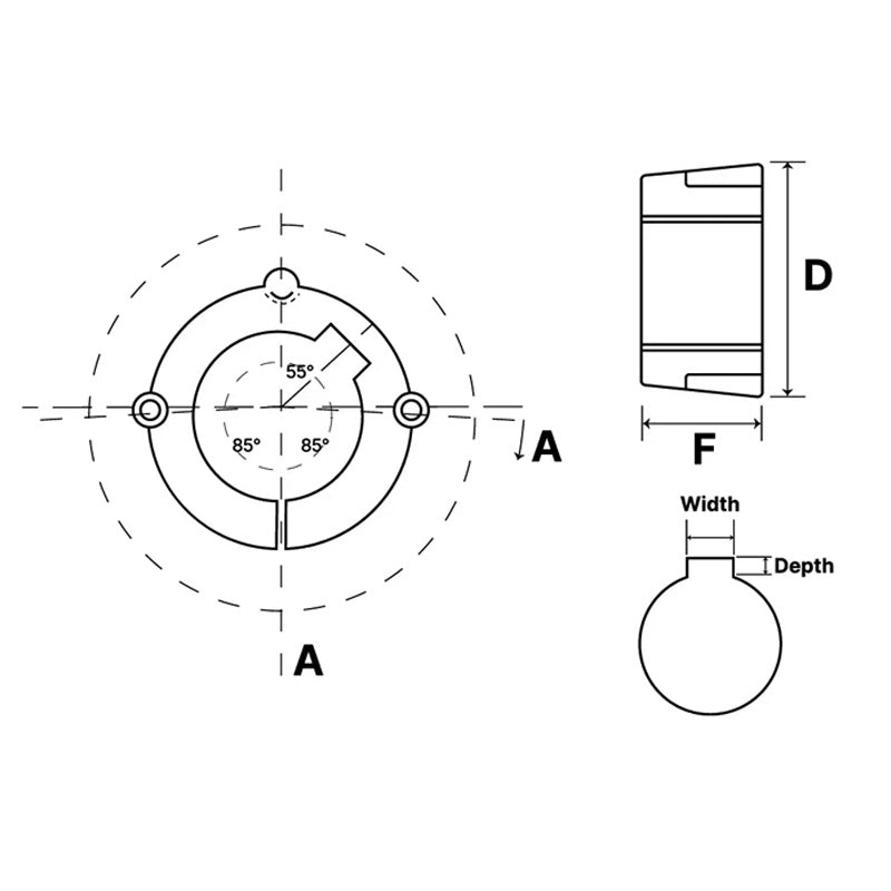 1610-35 Tapered Locking Bush with 35mm Bore