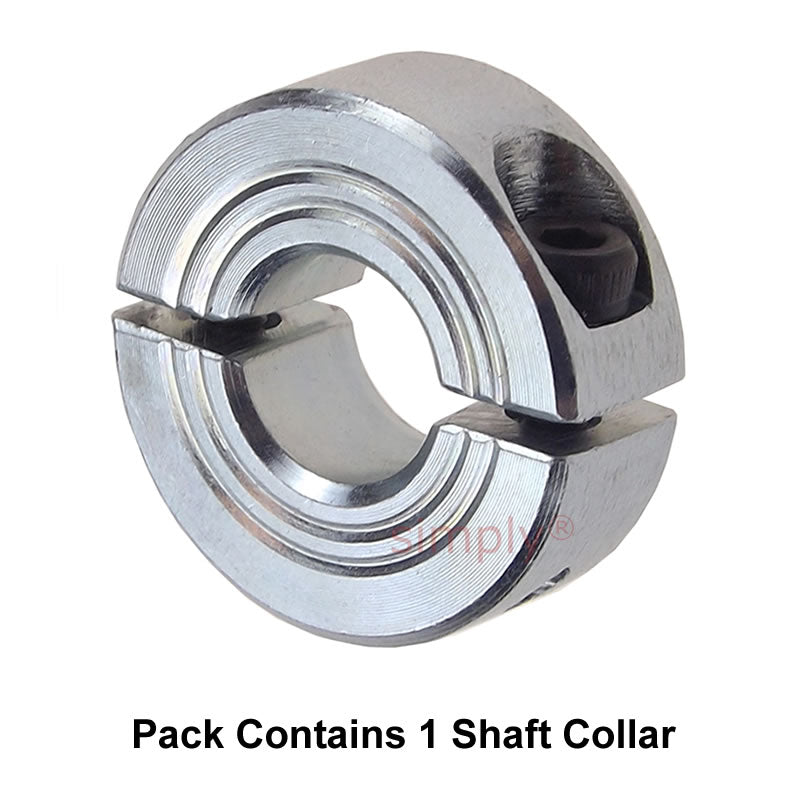 CADB80Z Zinc Plated En8 Steel Double Split Shaft Collar 80x108x19mm with Clamp Bolt