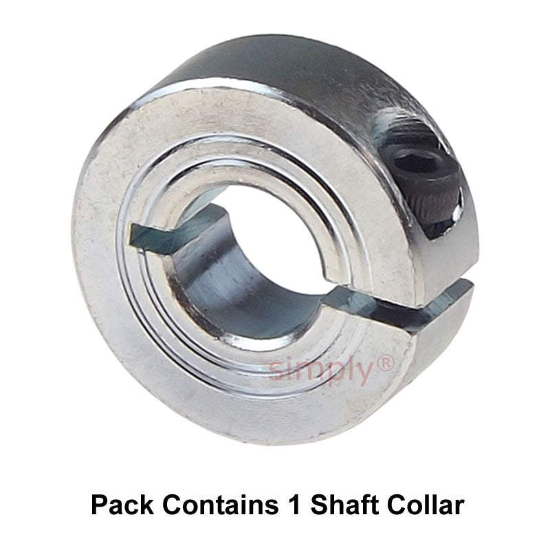 CASB06Z Zinc Plated En8 Steel Single Split Shaft Collar 6x16x9mm with Clamp Bolt