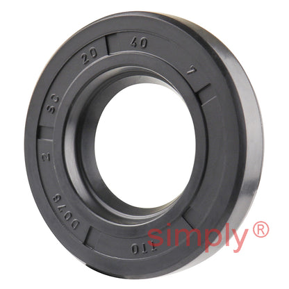 20x40x7mm Nitrile Rubber Single Lip Rotary Shaft Oil Seal with Garter Spring SC / R21