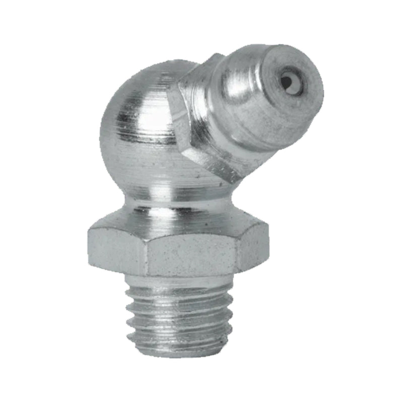 1/4x28 SAE-LT Hardened Mild Steel Zinc Plated Thread 65 Degrees Long Hydraulic Grease Nipples - Pack of 500
