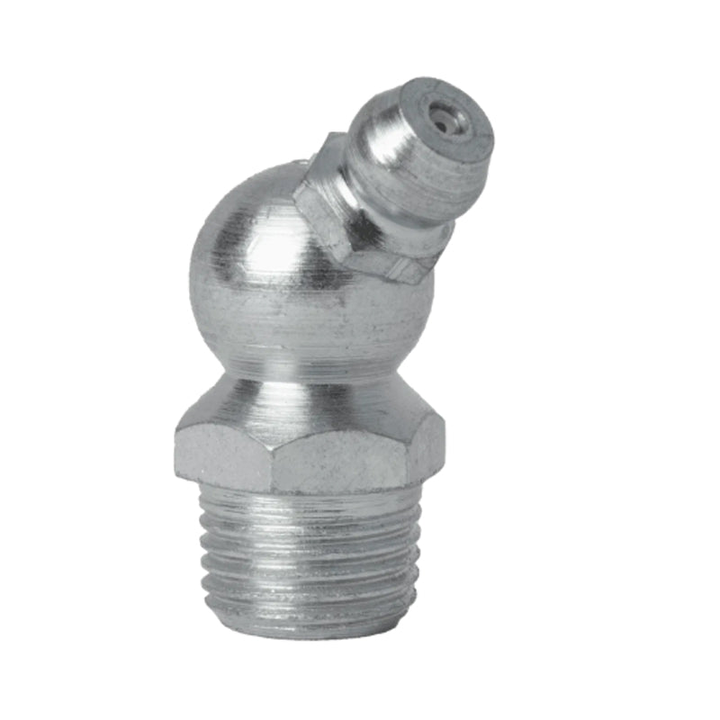 R1/8x28 BSPT 45 Degrees Mild Steel Hydraulic Grease Nipples - Pack of 500