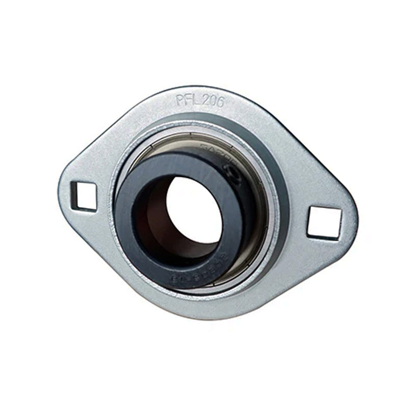 SAPFL205-16 Oval 2 Bolt Pressed Steel Bearing Housing with 1 inch Collar Insert