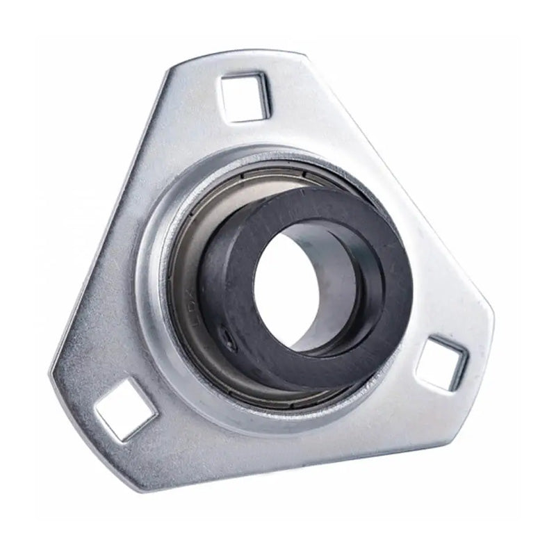 SAPFT202 Pressed Steel 3 Bolt Triangle Flange Housing with 15mm Collar Insert