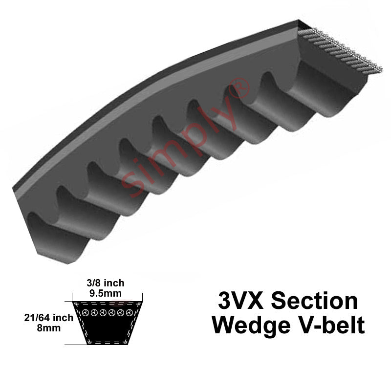 Major Brand 3VX355 Narrow Profile Cogged V-Belt