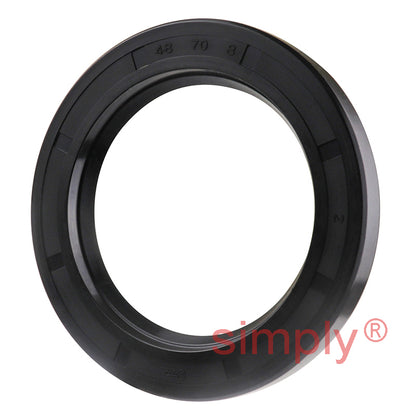 48x70x8mm Nitrile Rubber Single Lip Rotary Shaft Oil Seal with Garter Spring SC / R21