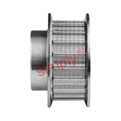 Drive-Flex Aluminium  Pilot Bore T5 Timing Pulley with Flanges 5mm Pitch 18 Tooth for 25mm Wide Belts
