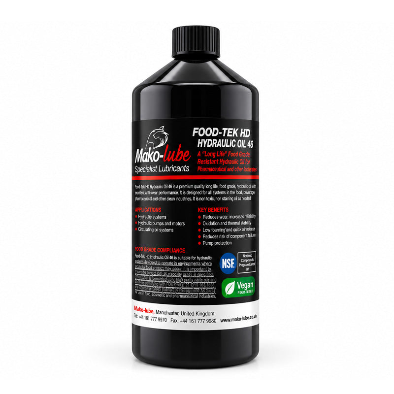 Brit-Lube Food-Tek HD Hydraulic Oil 46 1 Litre - Allow 2-3 Days