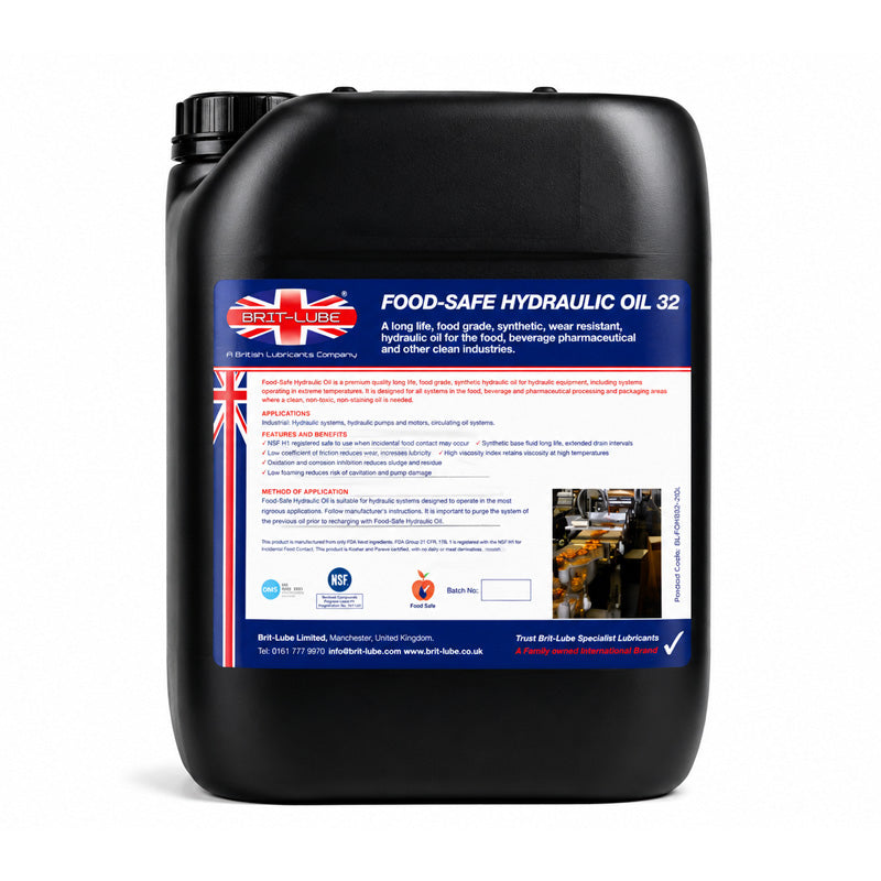 Brit-Lube Food-Tek Synthetic Hydraulic Oil 32 20 Litre - Allow 2-3 Days