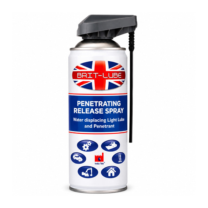 Brit-Lube Indu-Tek WD Penetrating Release Spray 400ml - Allow 2-3 Days