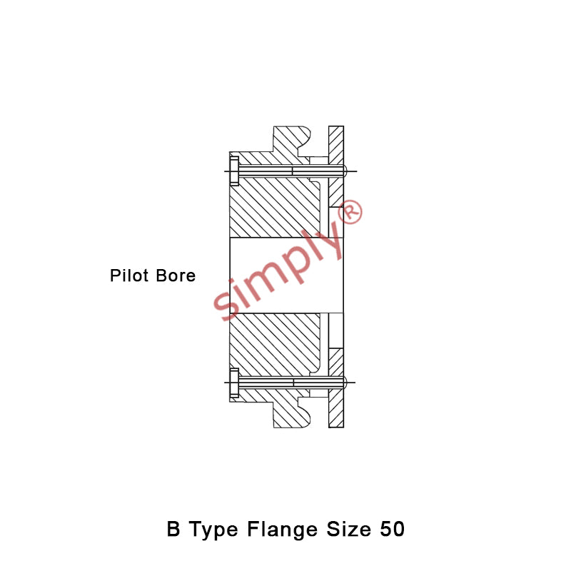 Major Brand F50B-MB Drive Coupling Pilot Bore Max Bore 38mm