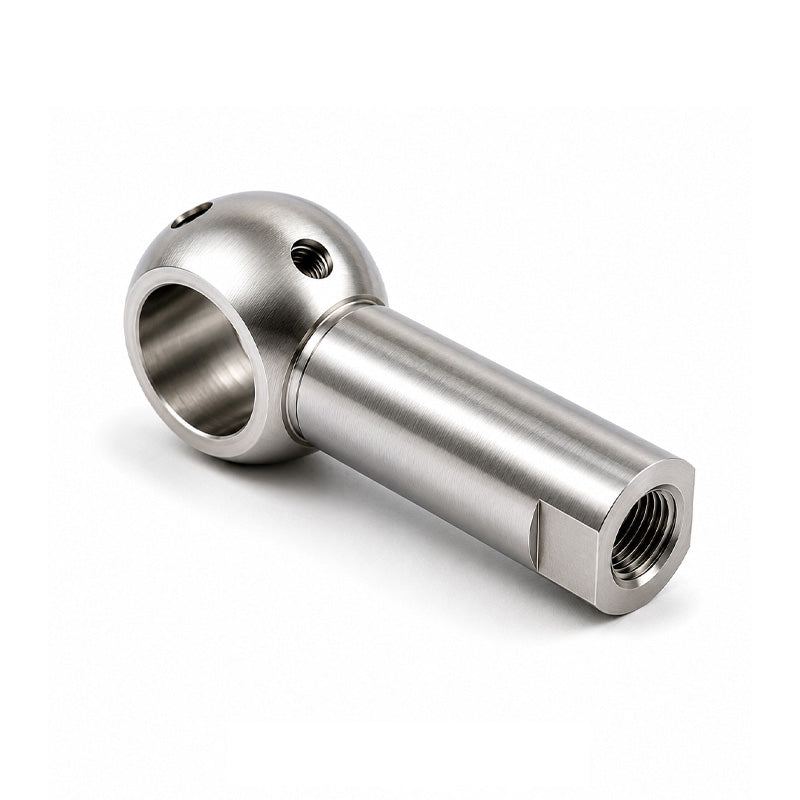 Chiavette B16SS Left Hand Stainless Steel Ball Socket with Internal Snap Ring and Holes for Safety Clip 16mm Ball Diameter M10 Thread - Allow 2-3 Days