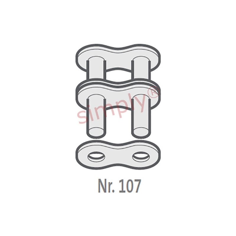 Renold Blue Box 32B-2-NO107 BS Duplex Chain Outer Link To Be Riveted 2 inch Pitch