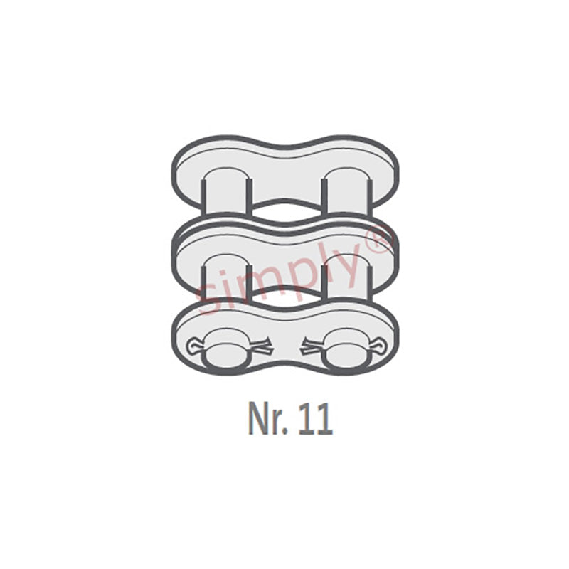 Renold Synergy 100-2-NO11 ANSI / AS Duplex Chain Cottered Connecting Link 1-1/4 inch Pitch